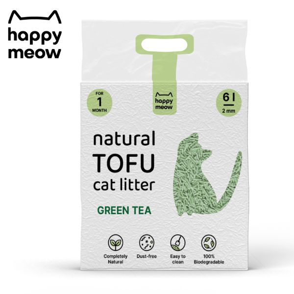 HAPPY MEOW – AREIA “NATURAL TOFU – GREEN TEA” – GATO