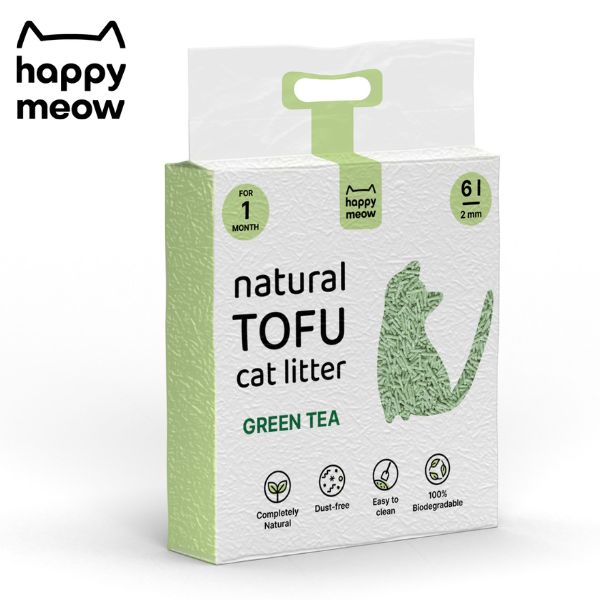 HAPPY MEOW – AREIA “NATURAL TOFU – GREEN TEA” – GATO