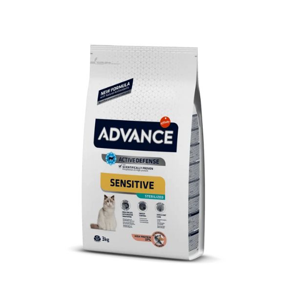 ADVANCE CAT - ADULT SENSITIVE STERILIZED SALMÃO E CEVADA