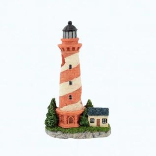 AQUATLANTIS - DECORAÇÃO FAROL COM LISTA LARANJA