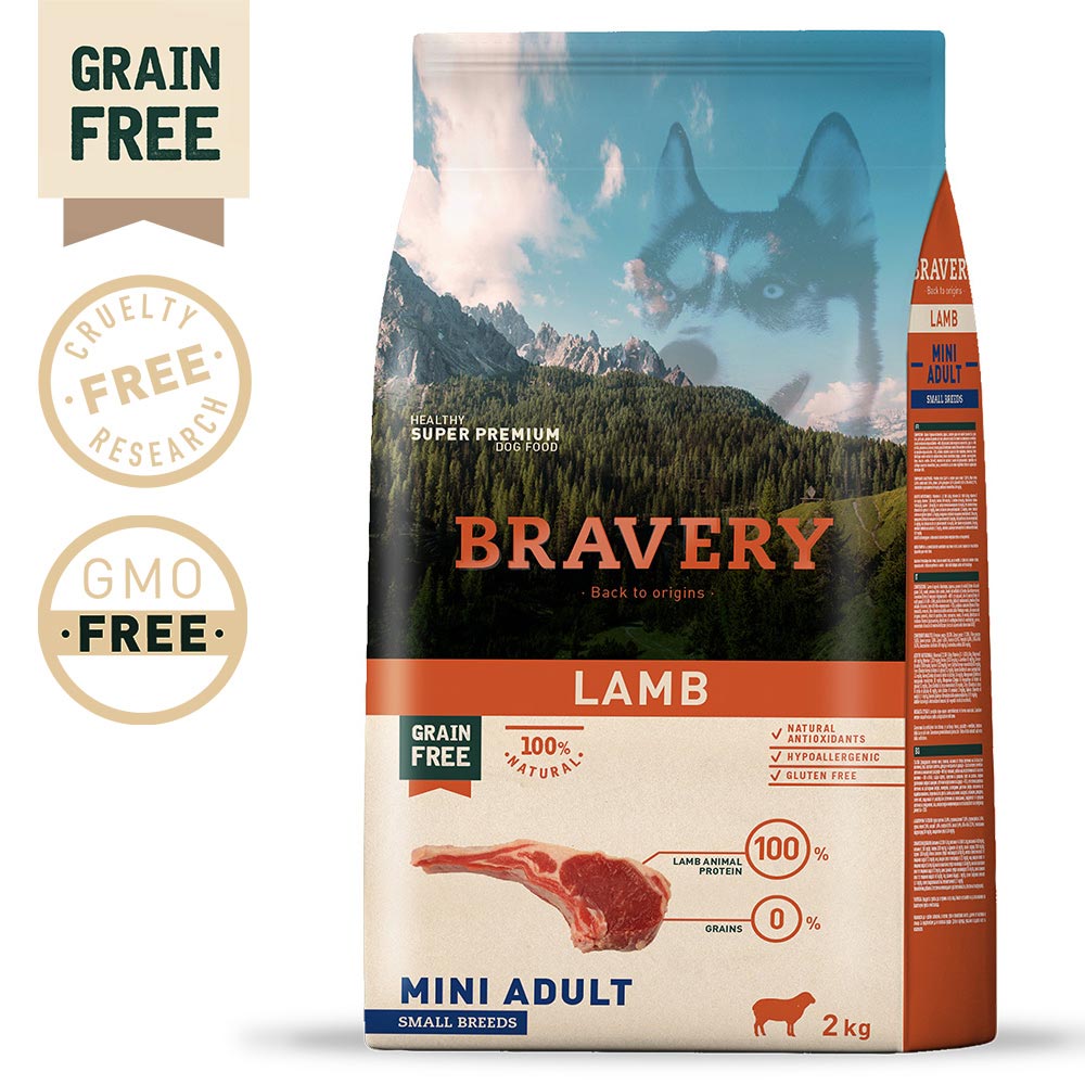 BRAVERY DOG – LAMB MINI ADULT SMALL BREEDS (GRAIN FREE)