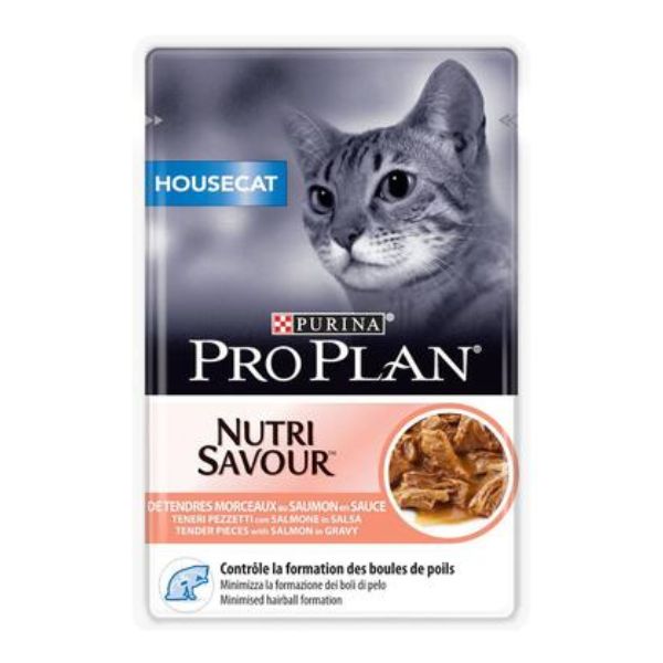 PURINA PRO PLAN CAT - ALIMENTO HÚMIDO NUTRI SAVOUR HOUSECAT - SALMÃO