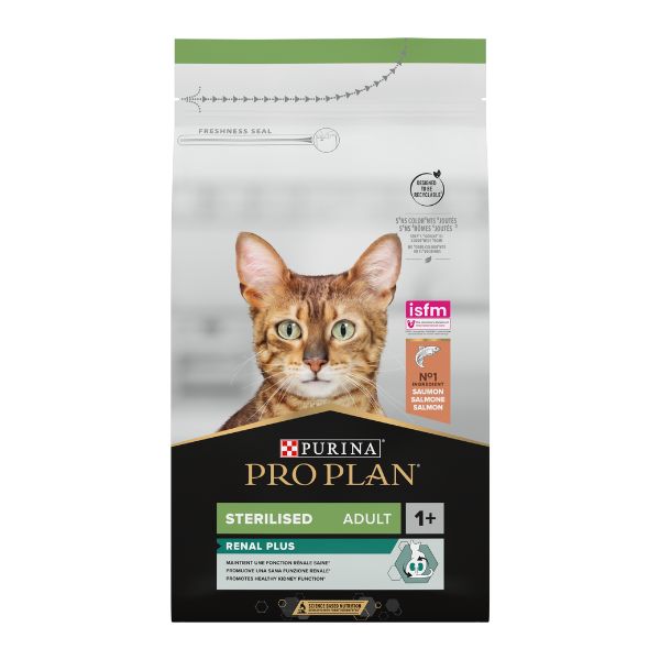 PURINA PRO PLAN CAT - STERILIZED ADULT RENAL PLUS - SALMÃO