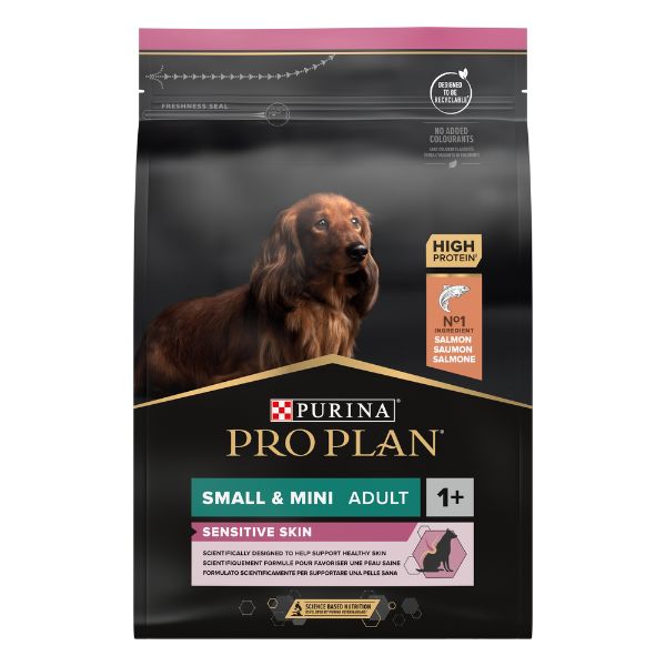 PURINA PRO PLAN DOG – SMALL & MINI ADULT SENSITIVE SKIN – SALMÃO