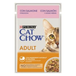 PURINA CAT CHOW - ALIMENTO HÚMIDO ADULT - SALMÃO E FEIJÃO VERDE