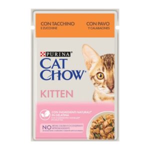 PURINA CAT CHOW - ALIMENTO HÚMIDO KITTEN - PERU E COURGETE