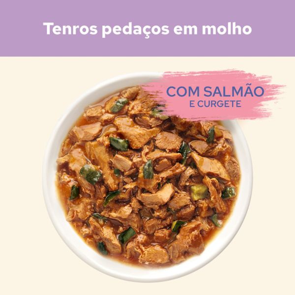 PURINA CAT CHOW – ALIMENTO HÚMIDO SENSITIVE – SALMÃO E COURGETE