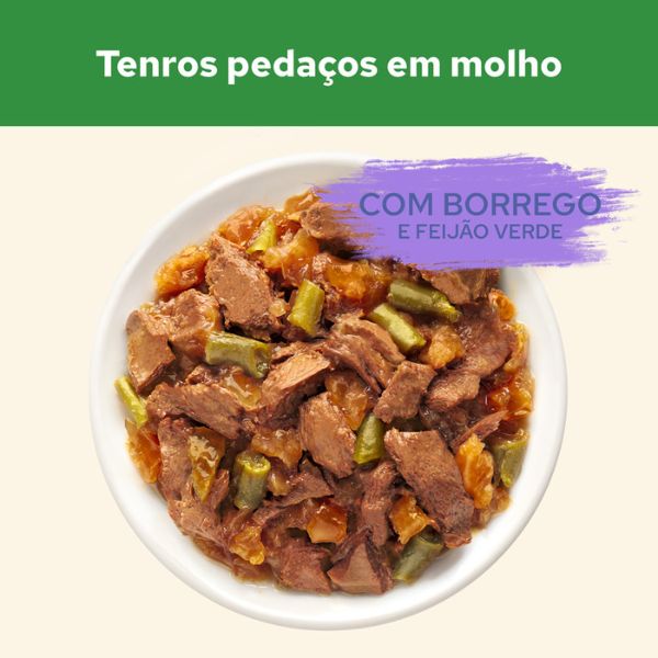 PURINA CAT CHOW – ALIMENTO HÚMIDO STERILIZED – BORREGO E FEIJÃO VERDE