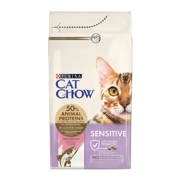 PURINA CAT CHOW - SENSITIVE - SALMÃO